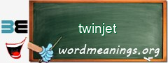 WordMeaning blackboard for twinjet